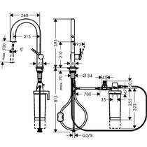 Смеситель для кухни Hansgrohe Aqittura M91 FilterSystem 210 76801670 черный матовый, фото №2