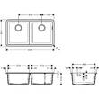 Мойка для кухни Hansgrohe S51 S510-U770 43434170 82 см черный графит, фото 2