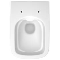 Унитаз подвесной Cersanit Larga Clean On CET B573 с дюропластовым сиденьем Slim Wrap Soft Close, белый матовый, фото №3