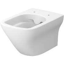 Унитаз подвесной Cersanit Larga Clean On CET B573 с дюропластовым сиденьем Slim Wrap Soft Close, белый матовый, фото №2