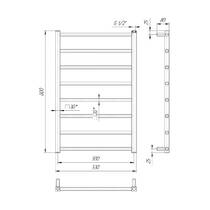 Полотенцесушитель водяной Токио 800х530/500, золото сатин, фото №2