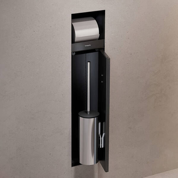 Тримач для туалетного паперу та щітки вбудований Hansgrohe