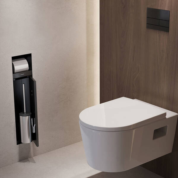 Тримач для туалетного паперу та щітки вбудований Hansgrohe