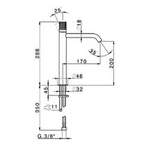 Смеситель для раковины Cisal X32 X1003544.5H темная латунь матовый, фото №3