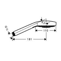 Ручной душ Hansgrohe Croma E 1jet 26815670 черный матовый, фото №2