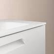 Тумба Royo Vitale C0072604 (125617+126222) с раковиной Slim подвесная 60 см белый глянец, фото 5