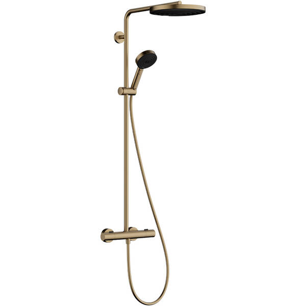 Душова система Hansgrohe Pulsify S Puro Showerpipe 260 1jet 24236140 з термостатом, бронза браширована, фото 1