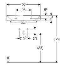 Раковина Geberit One 505.020.01.1 KeraTect 60 см, фото №3