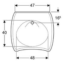 Раковина Geberit Vitalis 121565000 65 см, фото №2