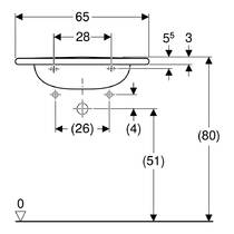 Раковина Geberit Vitalis 121565000 65 см, фото №3