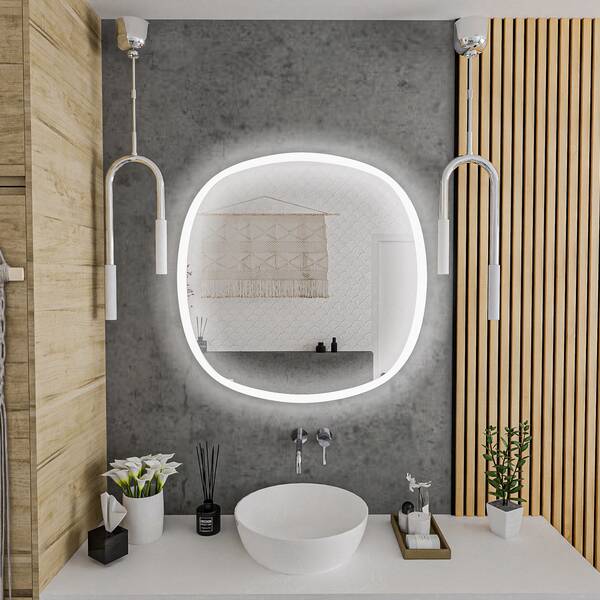 Дзеркало Devit Ovale 4408080 800х800 мм з тачсенсором, LED підсвічуванням та підігрівом, фото 6