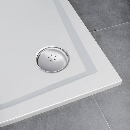 Душовий піддон Ronal Tracy WAQ100004 100х100х3 см квадратний, фото 5