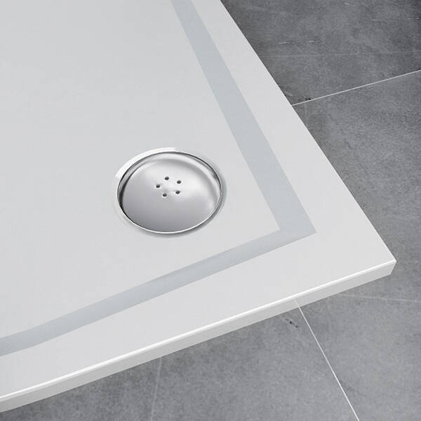 Душовий піддон Ronal Tracy WAQ100004 100х100х3 см квадратний, фото 5