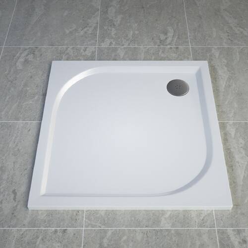 Душовий піддон Ronal Tracy WAQ100004 100х100х3 см квадратний, фото 4