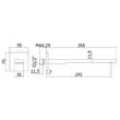Вилив для ванни Paffoni Light ZBOC122NO 245 мм, чорний матовий, фото 2