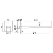 Излив для ванны Paffoni Light ZBOC122NO 245 мм, черный матовый, фото №2
