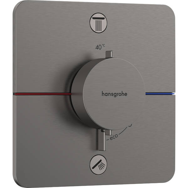 Смеситель скрытого монтажа для душа Hansgrohe ShowerSelect Comfort Q 15583340 с термостатом, хром черный матовый, фото 1