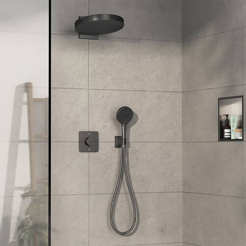 Смеситель скрытого монтажа для душа Hansgrohe ShowerSelect Comfort Q 15583340 с термостатом, хром черный матовый, фото 3