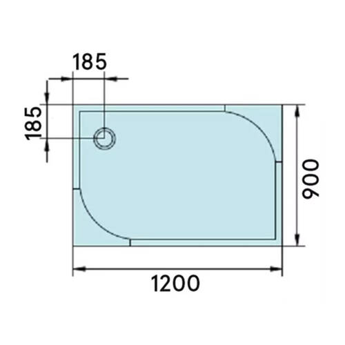 Душовий піддон Ronal Tracy WAA9012004 90х120х3 см прямокутний, фото 6