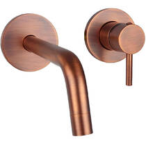 Смеситель скрытого монтажа для раковины Paffoni Light LIG105RMSP70 излил 178 мм, цвет - brushed copper, фото №1
