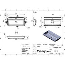 Раковина Miraggio Ocean 800 Miramarble 80 см белый глянец, фото №2
