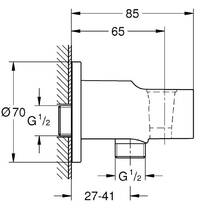 Шланговое подключение Grohe Tempesta 28628001 с держателем для душа, фото №4
