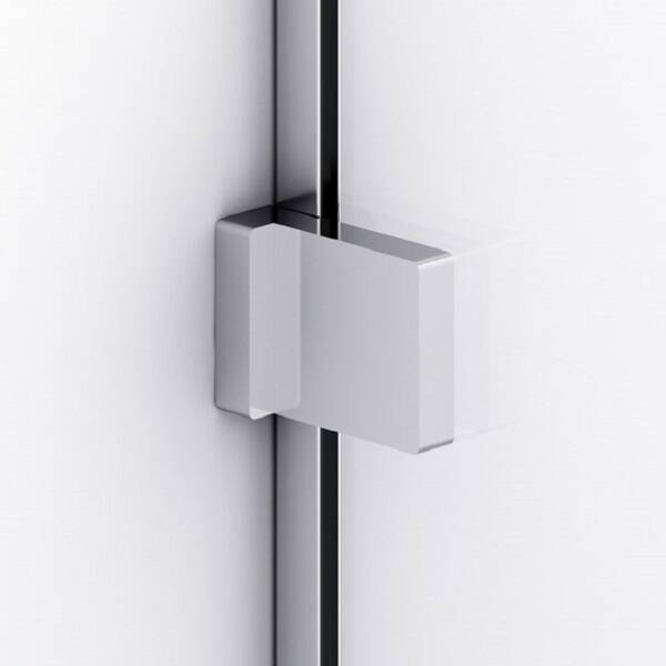 Бічна стінка під кутом 90° Ronal Annea ANTW08005007 80х200 см з L-кріпленням, хром / прозоре скло, фото 3