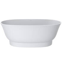 Ванна зі штучного каменю Miraggio Molly 160x80 см, білий матовий, покриття Mirasoft, фото №3