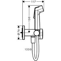 Гігієнічний душ Hansgrohe Bidette 1jet S 29232990 золото полірований, фото №2