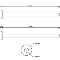 Тримач для рушників Decor Walther Bar HTH1 0859600 хром, фото №2