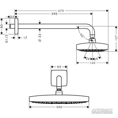 Верхній душ Hansgrohe Raindance Select E 27385400, фото 3