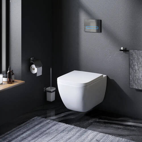 Унітаз підвісний AM.PM  Gem FlashClean C901701SC безобідковий білий, фото 8