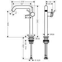 Смеситель для раковины Hansgrohe Tecturis S CoolStart EcoSmart+ 73372700, белый матовый, фото №2
