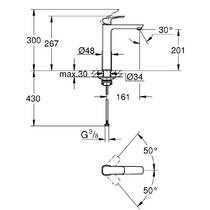 Смеситель для раковины Grohe Cubeo 1017290000 XL-размер, хром, фото №4