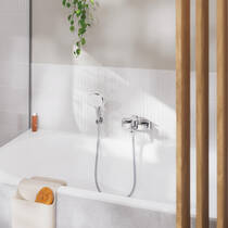 Смеситель для ванны Grohe Cubeo 1018140000 с душевым набором, хром, фото №1