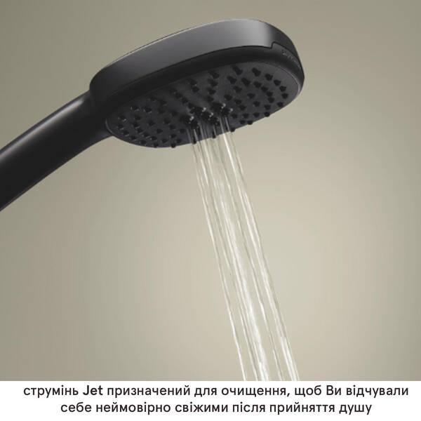 Смеситель для ванны Grohe Cubeo 1018142430 с душевым набором, черный матовый, фото 12