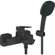 Смеситель для ванны Grohe Cubeo 1018142430 с душевым набором, черный матовый, фото 1