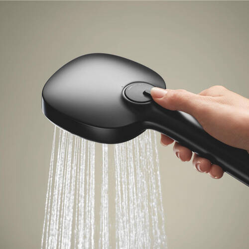 Смеситель для ванны Grohe Cubeo 1018142430 с душевым набором, черный матовый, фото 10