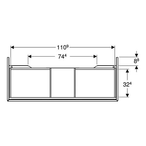 Тумба для раковины Geberit One 505.075.00.2 подвесная, белый матовый, фото 3