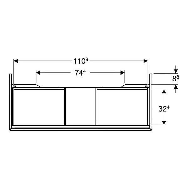 Тумба для раковины Geberit One 505.075.00.2 подвесная, белый матовый, фото 3