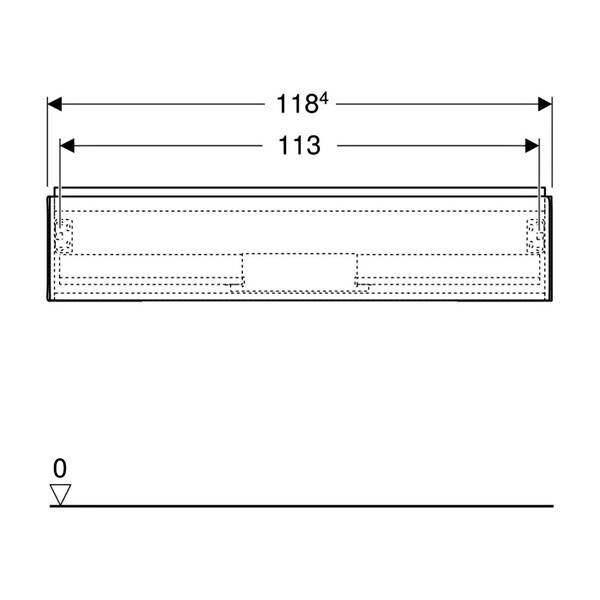 Тумба для раковины Geberit One 505.075.00.2 подвесная, белый матовый, фото 4