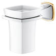 Склянка Grohe Grandera 40909IG0 з тримачем, хром/золото, фото 3