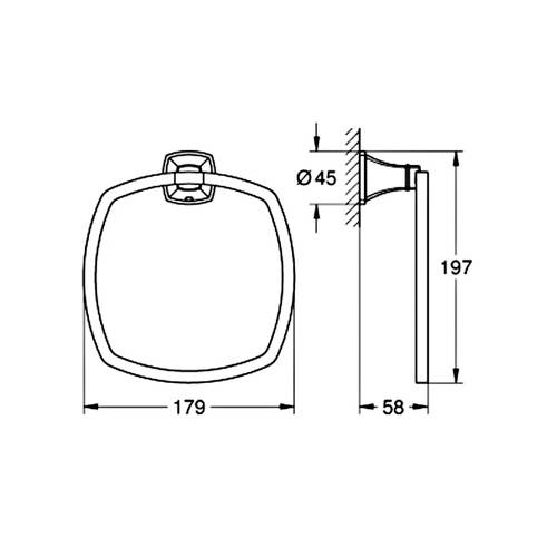 Тримач для рушників Grohe Grandera 40929IG0 хром/золото, фото 2