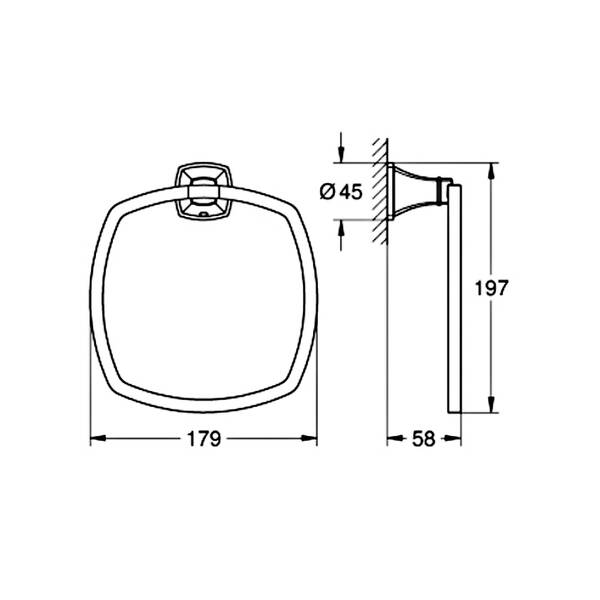 Тримач для рушників Grohe Grandera 40929IG0 хром/золото, фото 2