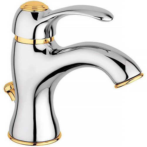 Смеситель для раковины Paffoni Flavia FA075CO, хром/золото, фото 1