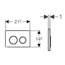 Клавіша змиву Geberit Omega20 115.085.01.1 білий матовий, фото №2