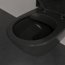Унітаз підвісний Villeroy&Boch Subway 2.0 5614R0R7 DirectFlush безобідковий, колір Pure Black, фото №4