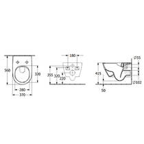 Унітаз підвісний Villeroy&Boch Subway 2.0 5614R0R7 DirectFlush безобідковий, колір Pure Black, фото №3
