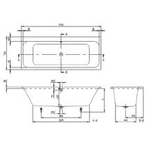 Ванна акрилова Villeroy&Boch Architectura UBA177ARE2V-01 170х70 см білий глянець, фото №3