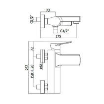 Смеситель для ванны Paffoni Tilt TI022BO белый матовый, фото №2